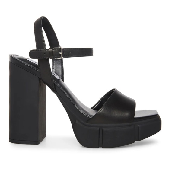 Brand New-In Box - Steve Madden Black Rayden Heels Size 9 - Picture 2 of 4